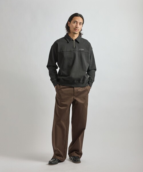 Saturdays NYC(サタデーズ ニューヨークシティ )の「Mott Relaxed Quarter Zip Sweatshirt(スウェット・メンズ・グレー/ライトグレー/ブラック・XL/S/M/L)」の21枚目の写真