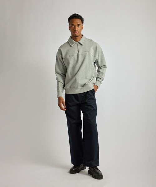 Saturdays NYC(サタデーズ ニューヨークシティ )の「Mott Relaxed Quarter Zip Sweatshirt(スウェット・メンズ・グレー/ライトグレー/ブラック・XL/S/M/L)」の22枚目の写真