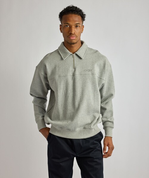 Saturdays NYC(サタデーズ ニューヨークシティ )の「Mott Relaxed Quarter Zip Sweatshirt(スウェット・メンズ・グレー/ライトグレー/ブラック・XL/S/M/L)」の7枚目の写真