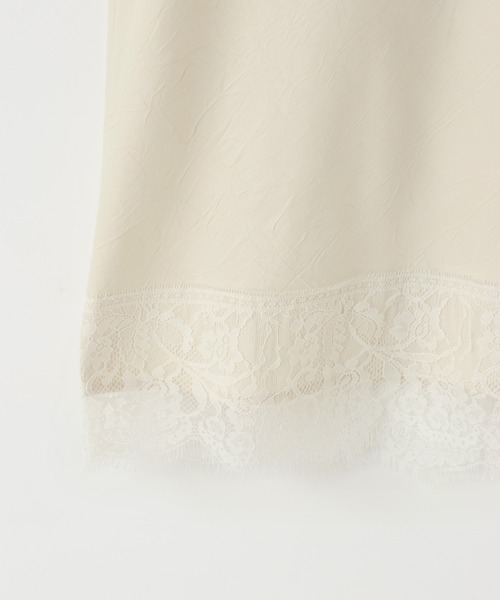 LOWRYS FARM(ローリーズファーム)の「ストレッチサテンレーススカート 680567(スカート・レディース・アイボリー/ブラック/ブラック系その他/ホワイト系その他2/ブルー・LONG/SHORT)」の12枚目の写真