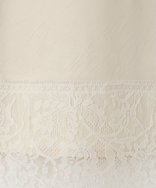 LOWRYS FARM(ローリーズファーム)の「ストレッチサテンレーススカート 680567(スカート・レディース・アイボリー/ブラック/ブラック系その他/ホワイト系その他2/ブルー・LONG/SHORT)」の6枚目の写真