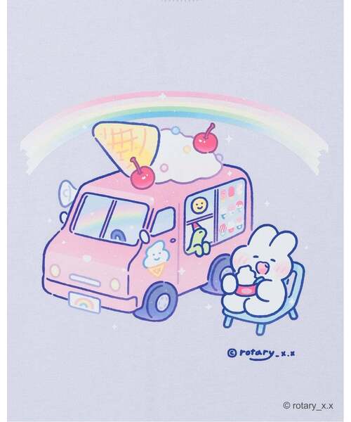 Lycee mine（リセマイン）の「【綿100％】 【ラブリーモンモン】【速乾・UV・型崩れしない】アソートプリントTシャツ（Tシャツ/カットソー・キッズ・ブルーグレー/黄緑系/ブラック/オフホワイト・140cm/110cm/100cm/130cm/120cm）」の18枚目の写真