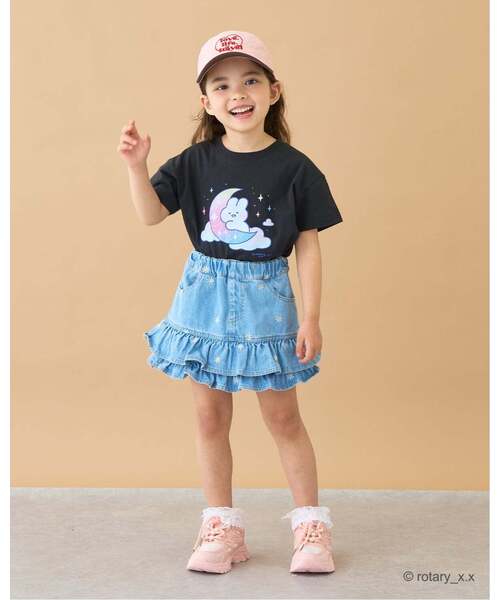 Lycee mine（リセマイン）の「【綿100％】 【ラブリーモンモン】【速乾・UV・型崩れしない】アソートプリントTシャツ（Tシャツ/カットソー・キッズ・ブルーグレー/黄緑系/ブラック/オフホワイト・140cm/110cm/100cm/130cm/120cm）」の8枚目の写真