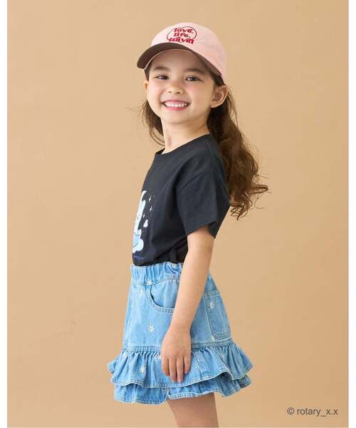 Lycee mine（リセマイン）の「【綿100％】 【ラブリーモンモン】【速乾・UV・型崩れしない】アソートプリントTシャツ（Tシャツ/カットソー・キッズ・ブルーグレー/黄緑系/ブラック/オフホワイト・140cm/110cm/100cm/130cm/120cm）」の9枚目の写真