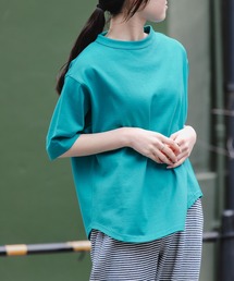 FORK&SPOON ボトルネックショートスリーブTシャツ