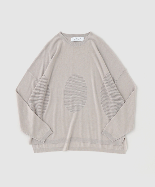 BAL（バル）の「BAL / バル VENTILATION MESH CREW SWEATER（ニット/セーター・メンズ・ブラック/ベージュ・2）」の2枚目の写真