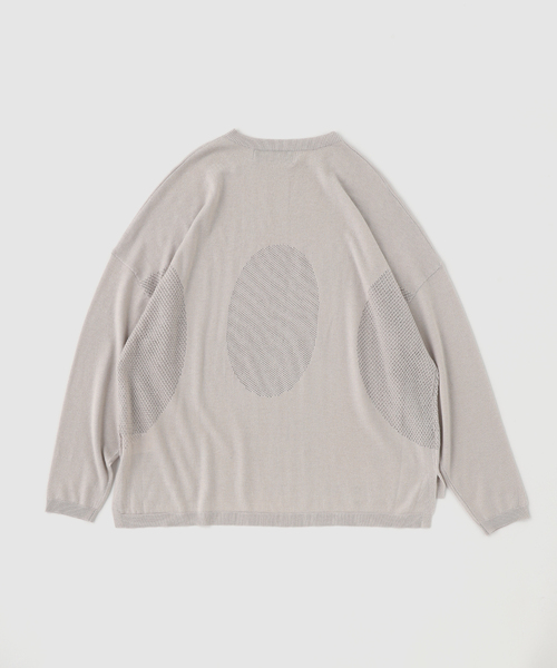 BAL（バル）の「BAL / バル VENTILATION MESH CREW SWEATER（ニット/セーター・メンズ・ブラック/ベージュ・2）」の5枚目の写真
