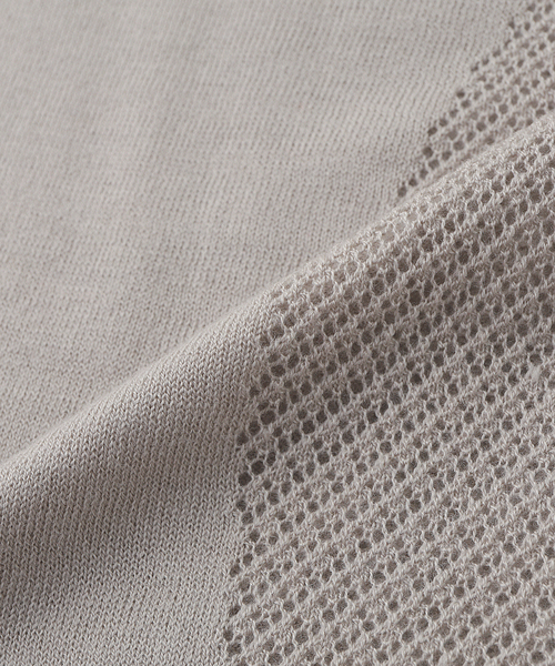 BAL（バル）の「BAL / バル VENTILATION MESH CREW SWEATER（ニット/セーター・メンズ・ブラック/ベージュ・2）」の3枚目の写真