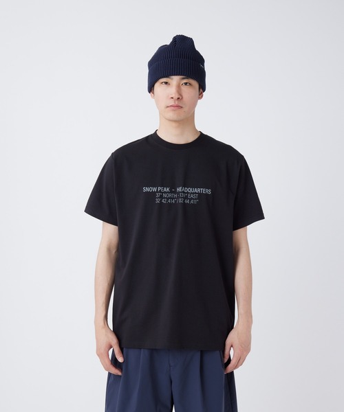 Snow Peak(スノーピーク)の「Snow Peak / HQ Topographic Map T-Shirt 地形図グラフィックTシャツ(Tシャツ/カットソー・メンズ・オフホワイト/ブラック/ライトグリーン・S/M/L/XL)」の2枚目の写真