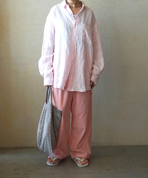 JOURNAL STANDARD LUXE(ジャーナルスタンダード ラックス)の「【VAS-Y LENTEMENT】 POPLIN STRIPE EASY PANTS(その他パンツ・レディース・サックスブルー/オレンジ・LARGE)」の13枚目の写真