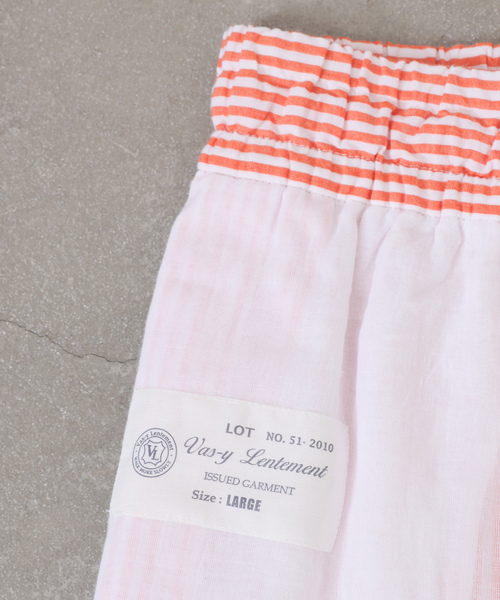 JOURNAL STANDARD LUXE(ジャーナルスタンダード ラックス)の「【VAS-Y LENTEMENT】 POPLIN STRIPE EASY PANTS(その他パンツ・レディース・サックスブルー/オレンジ・LARGE)」の3枚目の写真