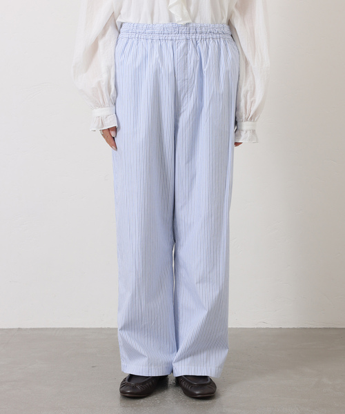 JOURNAL STANDARD LUXE(ジャーナルスタンダード ラックス)の「【VAS-Y LENTEMENT】 POPLIN STRIPE EASY PANTS(その他パンツ・レディース・サックスブルー/オレンジ・LARGE)」の6枚目の写真