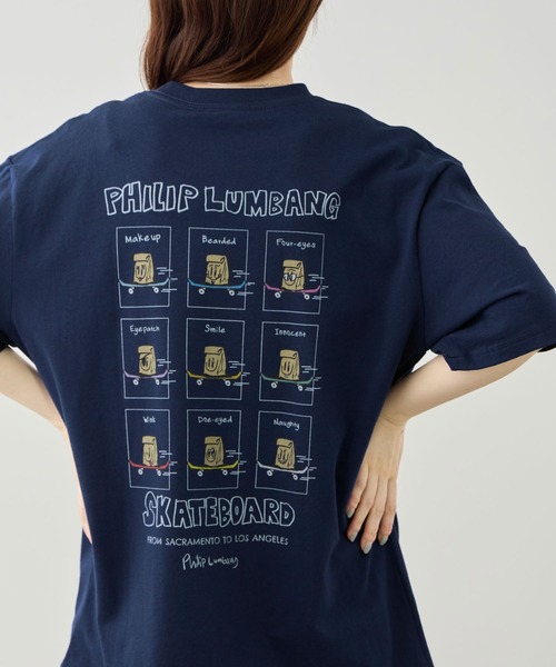 Philip Lumbang（フィリップランバン）の「【Philip Lumbang/フィリップランバン】 レギュラーシルエット グラフィック プリント 半袖Tシャツ（Tシャツ/カットソー・メンズ・ネイビー/ホワイト/ブラック・M/L/XL）」の3枚目の写真