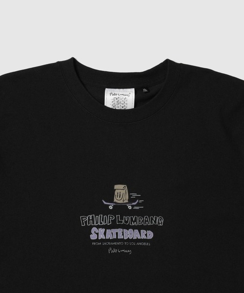 Philip Lumbang（フィリップランバン）の「【Philip Lumbang/フィリップランバン】 レギュラーシルエット グラフィック プリント 半袖Tシャツ（Tシャツ/カットソー・メンズ・ネイビー/ホワイト/ブラック・M/L/XL）」の4枚目の写真