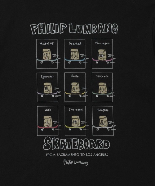 Philip Lumbang（フィリップランバン）の「【Philip Lumbang/フィリップランバン】 レギュラーシルエット グラフィック プリント 半袖Tシャツ（Tシャツ/カットソー・メンズ・ネイビー/ホワイト/ブラック・M/L/XL）」の5枚目の写真