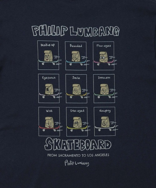 Philip Lumbang（フィリップランバン）の「【Philip Lumbang/フィリップランバン】 レギュラーシルエット グラフィック プリント 半袖Tシャツ（Tシャツ/カットソー・メンズ・ネイビー/ホワイト/ブラック・M/L/XL）」の7枚目の写真