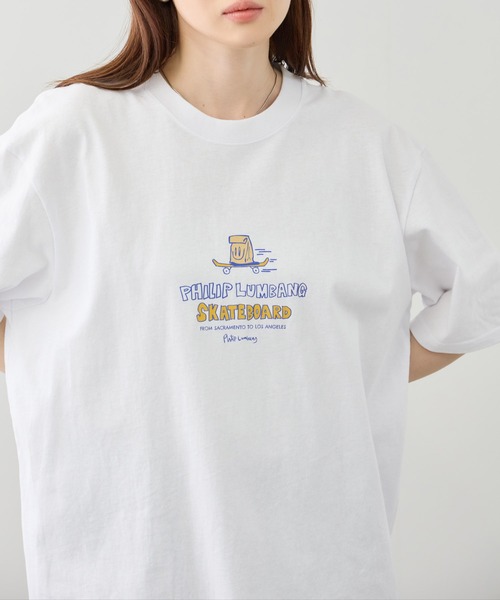 Philip Lumbang（フィリップランバン）の「【Philip Lumbang/フィリップランバン】 レギュラーシルエット グラフィック プリント 半袖Tシャツ（Tシャツ/カットソー・メンズ・ネイビー/ホワイト/ブラック・M/L/XL）」の16枚目の写真