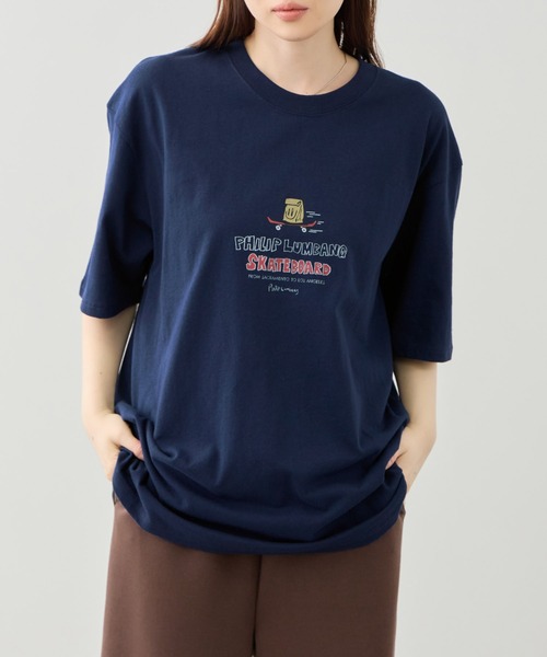 Philip Lumbang（フィリップランバン）の「【Philip Lumbang/フィリップランバン】 レギュラーシルエット グラフィック プリント 半袖Tシャツ（Tシャツ/カットソー・メンズ・ネイビー/ホワイト/ブラック・M/L/XL）」の18枚目の写真