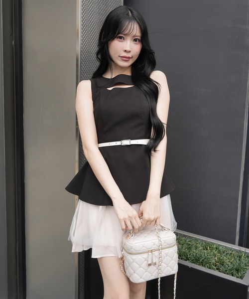 LIPSERVICE（リップサービス）の「レイヤードノースリワンピース（ワンピース・レディース・その他1/アイボリー/ブラック・S/M）」の22枚目の写真