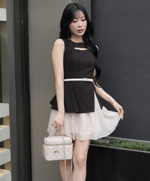 LIPSERVICE（リップサービス）の「レイヤードノースリワンピース（ワンピース・レディース・その他1/アイボリー/ブラック・S/M）」の21枚目の写真