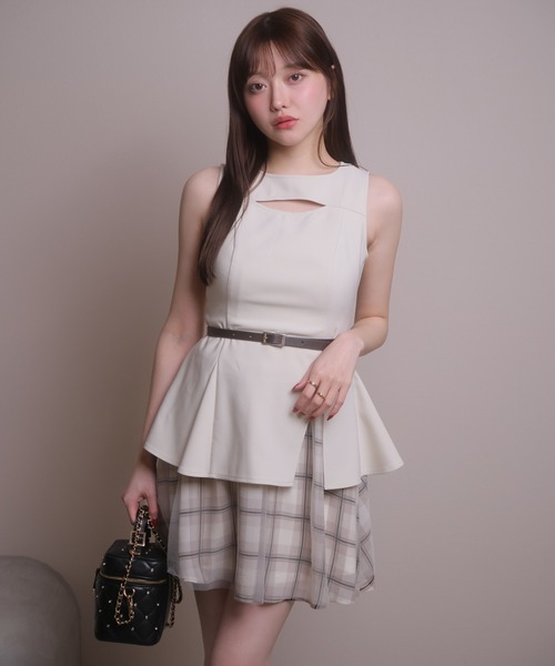 LIPSERVICE（リップサービス）の「レイヤードノースリワンピース（ワンピース・レディース・その他1/アイボリー/ブラック・S/M）」の18枚目の写真