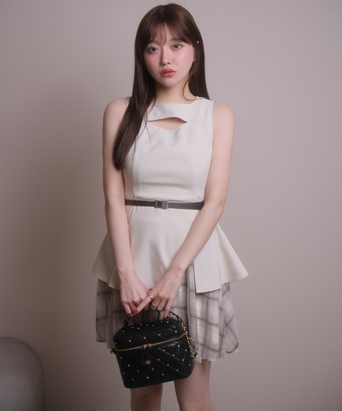 LIPSERVICE（リップサービス）の「レイヤードノースリワンピース（ワンピース・レディース・その他1/アイボリー/ブラック・S/M）」の17枚目の写真