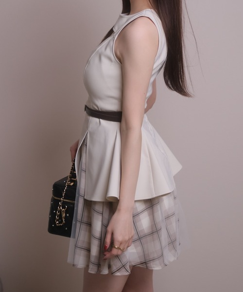 LIPSERVICE（リップサービス）の「レイヤードノースリワンピース（ワンピース・レディース・その他1/アイボリー/ブラック・S/M）」の16枚目の写真