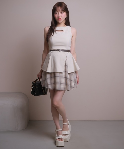 LIPSERVICE（リップサービス）の「レイヤードノースリワンピース（ワンピース・レディース・その他1/アイボリー/ブラック・S/M）」の11枚目の写真