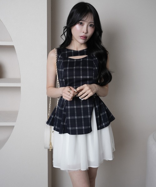 LIPSERVICE（リップサービス）の「レイヤードノースリワンピース（ワンピース・レディース・その他1/アイボリー/ブラック・S/M）」の6枚目の写真