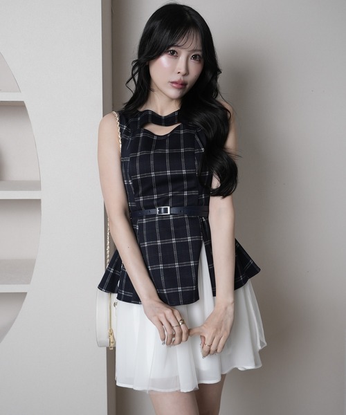 LIPSERVICE（リップサービス）の「レイヤードノースリワンピース（ワンピース・レディース・その他1/アイボリー/ブラック・S/M）」の5枚目の写真