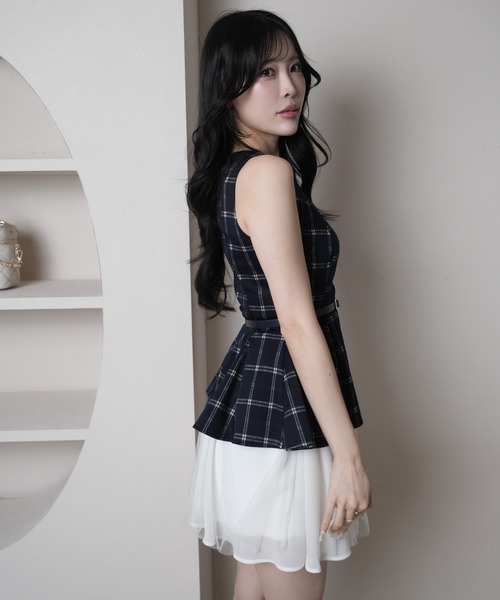 LIPSERVICE（リップサービス）の「レイヤードノースリワンピース（ワンピース・レディース・その他1/アイボリー/ブラック・S/M）」の4枚目の写真