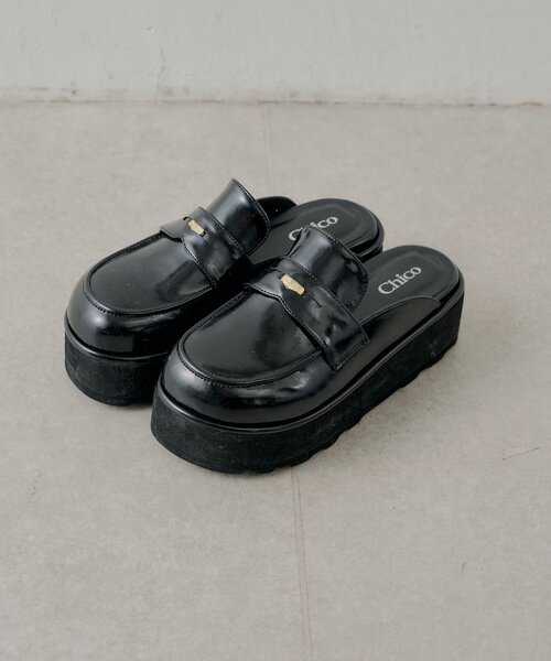 Chico(チコ)の「厚底プラットフォームローファー(その他シューズ・レディース・ベージュ/ブラック・SMALL/MEDIUM/LARGE)」の8枚目の写真