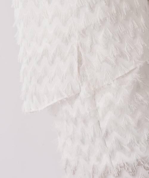 AKTE（アクテ）の「ホルターネックジャガードブラウス（シャツ/ブラウス・レディース・ホワイト/ブラック・FREE）」の7枚目の写真