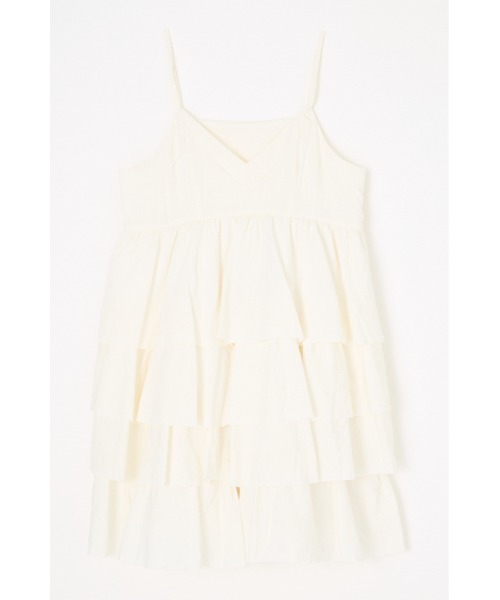 LAGUA GEM（ラグアジェム）の「OVERLAP FRILL ワンピース（ワンピース・レディース・ブラック/オフホワイト/ライトイエロー・SMALL/MEDIUM）」の7枚目の写真