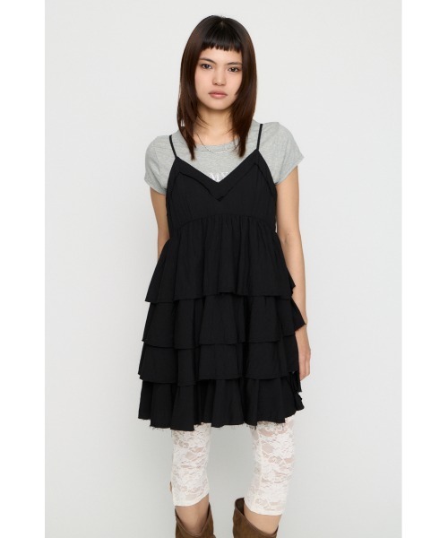 LAGUA GEM（ラグアジェム）の「OVERLAP FRILL ワンピース（ワンピース・レディース・ブラック/オフホワイト/ライトイエロー・SMALL/MEDIUM）」の13枚目の写真