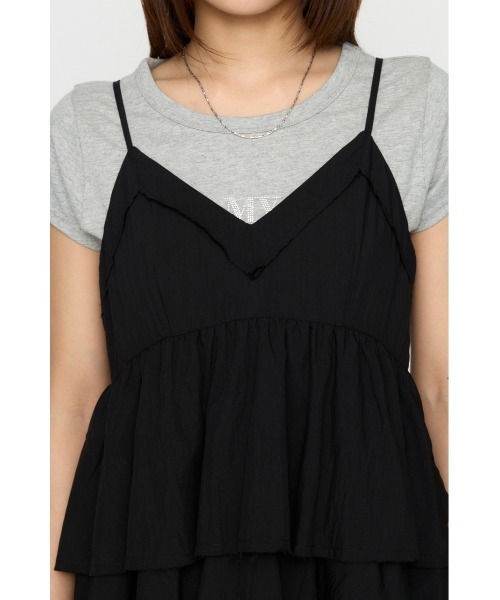 LAGUA GEM（ラグアジェム）の「OVERLAP FRILL ワンピース（ワンピース・レディース・ブラック/オフホワイト/ライトイエロー・SMALL/MEDIUM）」の17枚目の写真