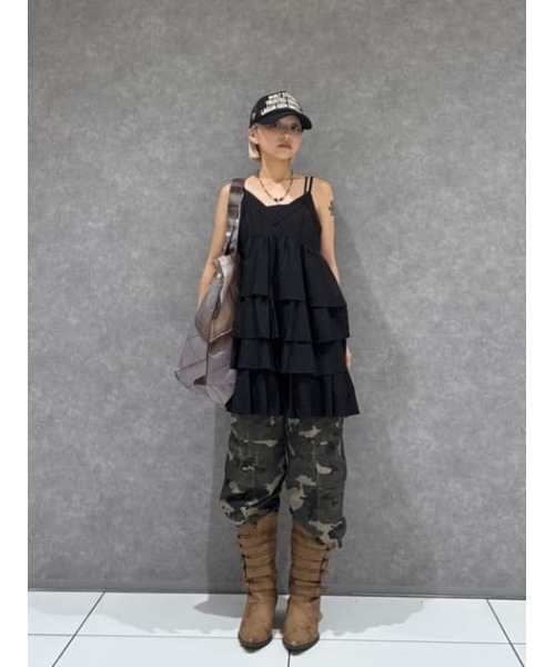 LAGUA GEM（ラグアジェム）の「OVERLAP FRILL ワンピース（ワンピース・レディース・ブラック/オフホワイト/ライトイエロー・SMALL/MEDIUM）」の22枚目の写真