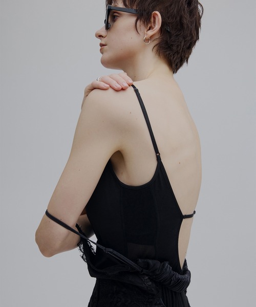 MIZUNO(ミズノ )の「Mizuno × Ameri SHEER DOCKING CAMISOLE DRESS(キャミソール・レディース・ブラック/ベージュ/ホワイト・LARGE/MEDIUM/SMALL)」の12枚目の写真