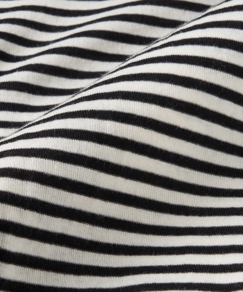 three dots（スリードッツ）の「80ストレッチコットン ジェシカ（Tシャツ/カットソー・レディース・ブラック/ホワイト/ブラック系その他・MEDIUM/SMALL）」の4枚目の写真