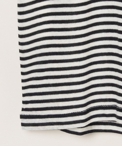 three dots（スリードッツ）の「80ストレッチコットン ジェシカ（Tシャツ/カットソー・レディース・ブラック/ホワイト/ブラック系その他・MEDIUM/SMALL）」の5枚目の写真