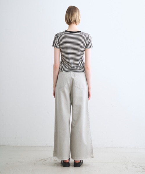 three dots（スリードッツ）の「80ストレッチコットン ジェシカ（Tシャツ/カットソー・レディース・ブラック/ホワイト/ブラック系その他・MEDIUM/SMALL）」の11枚目の写真