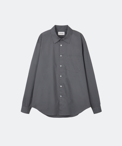 YUJI(ユジ)の「STANDARD MONO SHIRT CHARCOAL(シャツ/ブラウス・レディース・チャコール・SMALL/MEDIUM/LARGE)」の1枚目の写真
