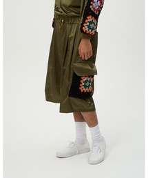 KAJIF NYLON CROCHET POCKET CARGO SHORTS