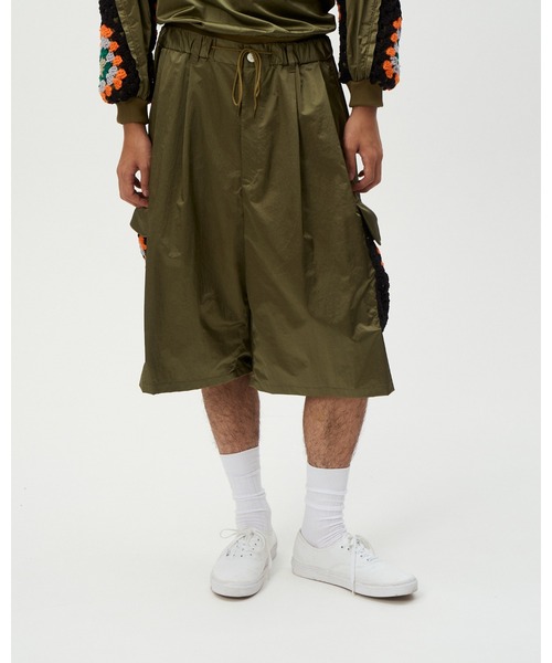 DISCOVERED(ディスカバード)の「KAJIF NYLON CROCHET POCKET CARGO SHORTS(カーゴパンツ・メンズ・ブラック/カーキ・LARGE/SMALL)」の9枚目の写真