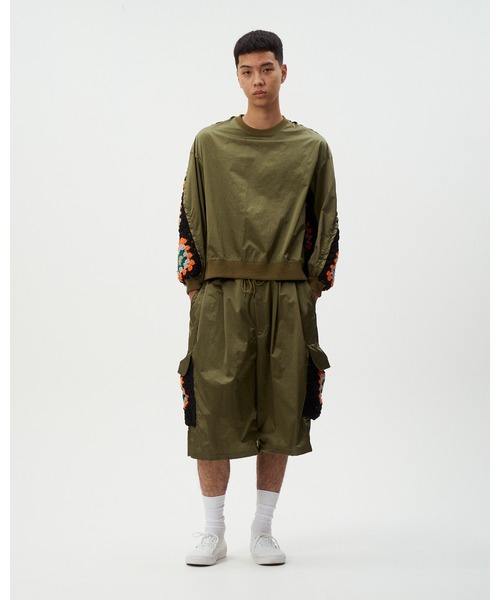 DISCOVERED(ディスカバード)の「KAJIF NYLON CROCHET POCKET CARGO SHORTS(カーゴパンツ・メンズ・ブラック/カーキ・LARGE/SMALL)」の3枚目の写真
