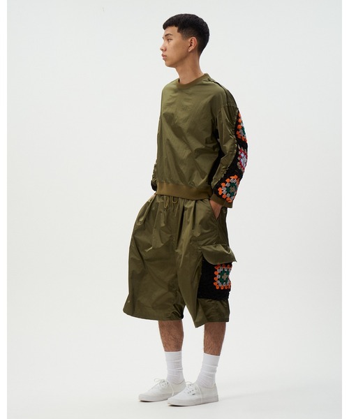 DISCOVERED(ディスカバード)の「KAJIF NYLON CROCHET POCKET CARGO SHORTS(カーゴパンツ・メンズ・ブラック/カーキ・LARGE/SMALL)」の4枚目の写真