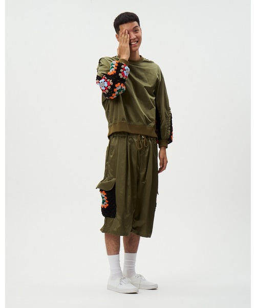 DISCOVERED(ディスカバード)の「KAJIF NYLON CROCHET POCKET CARGO SHORTS(カーゴパンツ・メンズ・ブラック/カーキ・LARGE/SMALL)」の7枚目の写真