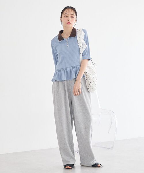 earth music&ecology（アースミュージックアンドエコロジー）の「ソフトギャザーミュール（サンダル・レディース・アイボリー/ブラック/グレイッシュベージュ・S/M/L）」の11枚目の写真