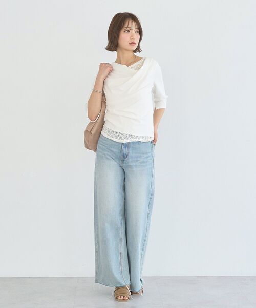 earth music&ecology（アースミュージックアンドエコロジー）の「ソフトギャザーミュール（サンダル・レディース・アイボリー/ブラック/グレイッシュベージュ・S/M/L）」の13枚目の写真