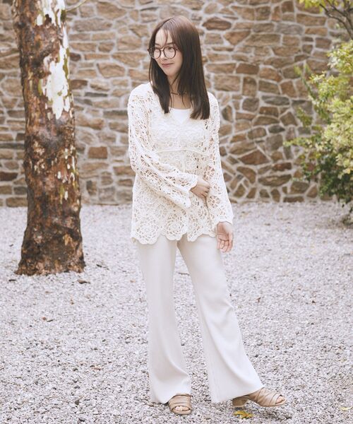 earth music&ecology（アースミュージックアンドエコロジー）の「ソフトギャザーミュール（サンダル・レディース・アイボリー/ブラック/グレイッシュベージュ・S/M/L）」の14枚目の写真